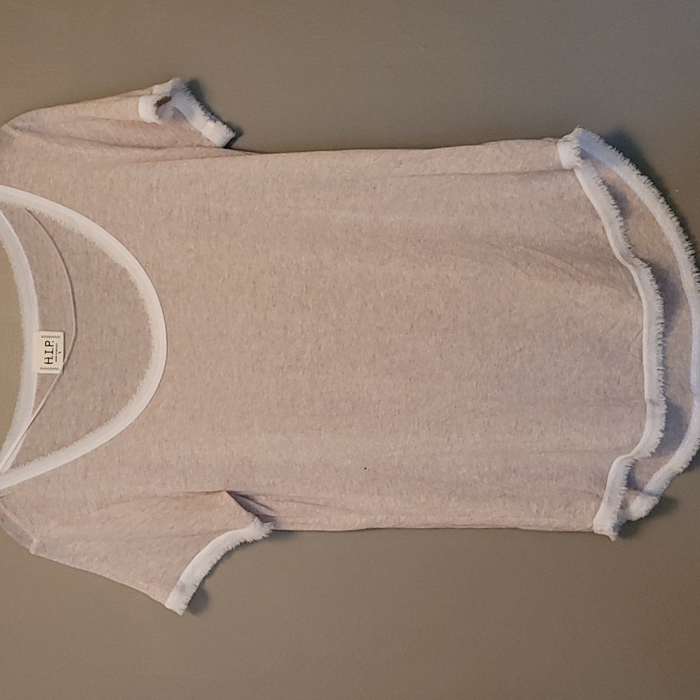 H.I.P. tshirt with frayed edges